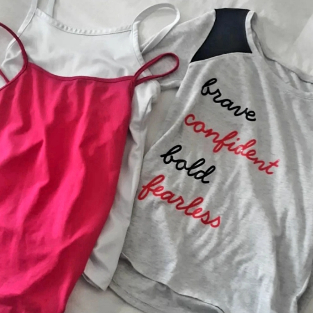 JUSTICE LONG SLEEVED TOP & CAMI BUNDLE